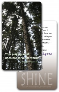 One of the cards from the InspireMe! card deck