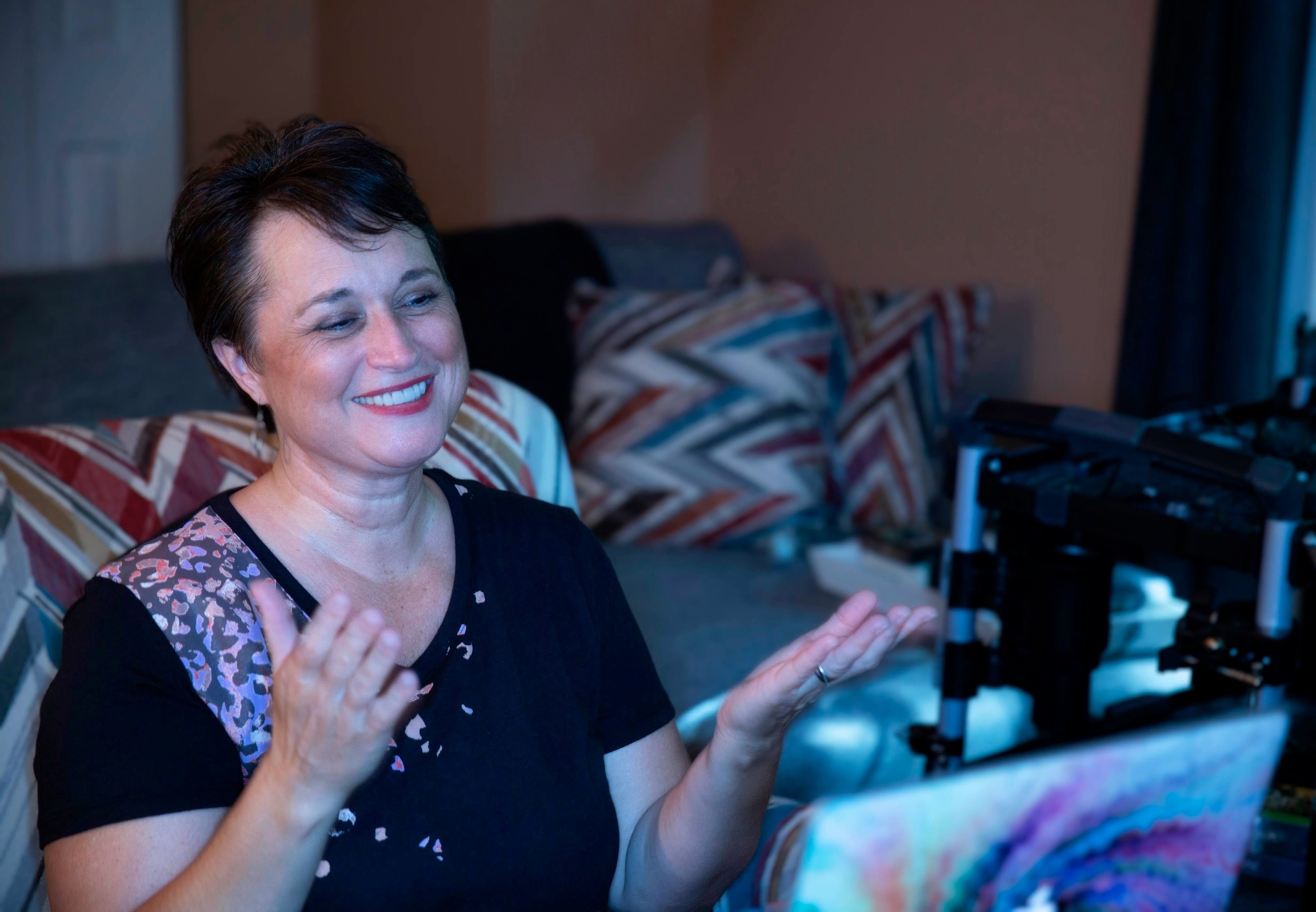 Lyssa coaching online Lyssa in a video coaching call